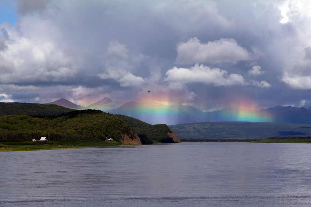 The Russian Mountains Adorned With Rainbows