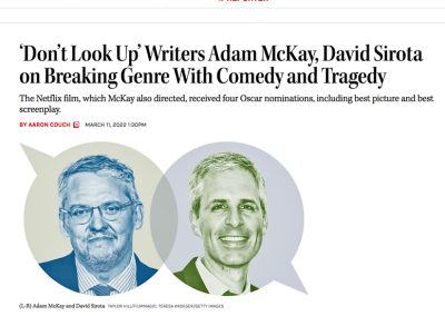The First Attempt To Connect With Adam McKay By Writing To His Co-Writer Of Don’t Look Up – David Sirota